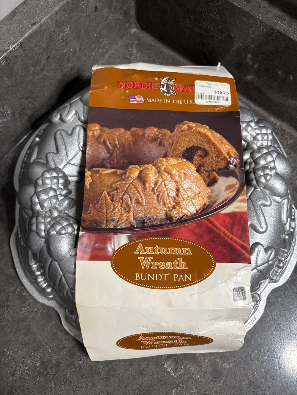 Nordic Ware Silver Autumn Wreath Bundt Pan